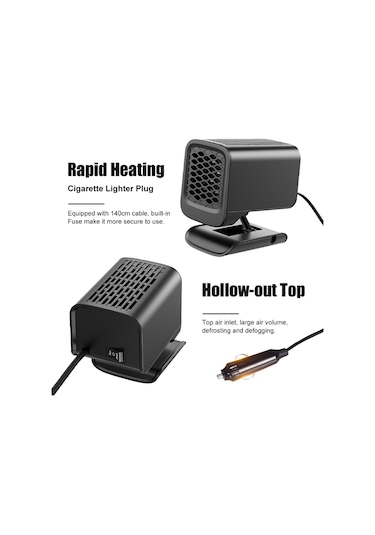 12v Araba Katlanır Isıtıcı Kış Ön Cam Ön Cam Buz Çözme Isıtıcısı 9729