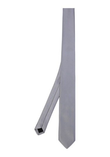 Gri Düz Klasik Micro Kravat 261810Etc003 007 Gri