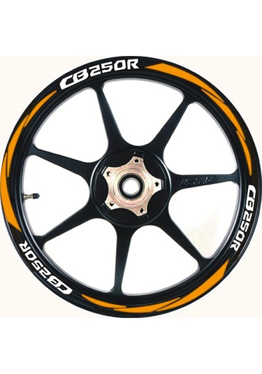 Yeni Özel Motosiklet Jant Şeridi Cb250r Uyumlu Beyaz-turuncu Sağ-sol/ön-arka