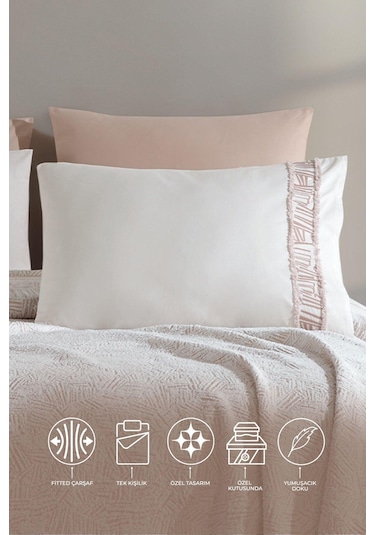 Elart Giza Battaniye Seti Tek Kişilik 4 Parça Taş Taş