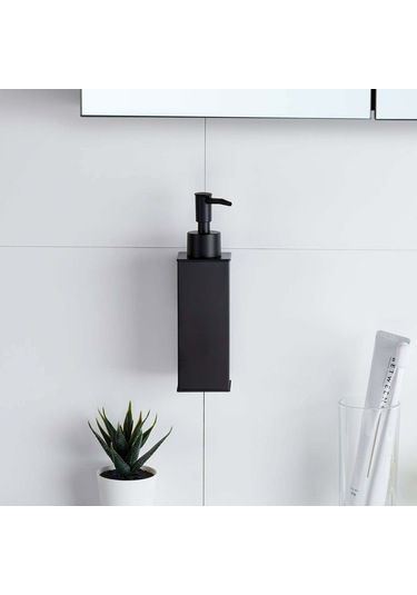 Geeksen Black Otomatik Duvara Monte Sabunluk - Banyo Aksesuarı Çok Renkli