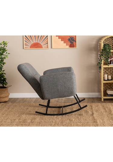 Pafu Kono Tv / Dinlenme / Baba / Emzirme Koltuğu Sallanan Sandalye - Keten Açık Gri