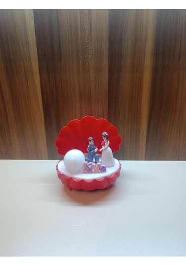 İstiridye Tasarım Işıklı İnci Sevgili Biblo