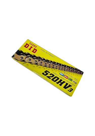 Motosiklet Zincir 520 X 128 Bakla Oringli Gold Did