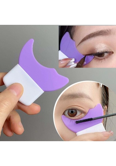 Suntek Çok İşlevli Eyeliner Şablonlar Silikon 5.7cmx5cm-mor