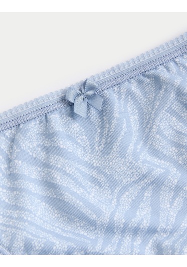 Marks & Spencer 5'li Cotton Lycra Short Külot Seti Koyu Mavi