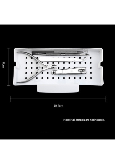Mufunye Plastik Manikür Aletleri Dezenfeksiyon Kutusu - Otomatik Kaldırılan Tabak, Şeffaf Kapak, Taşınabilir Temizlik Gereci