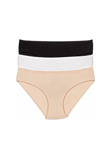 3 Lü Paket Şahin Bayan Likralı Bikini Külot 30625 Çok Renkli