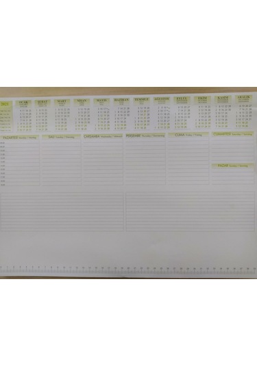 Keskin Color 28 40 Haftalık Masa Sümeni Aj-68 2021 Çok Renkli