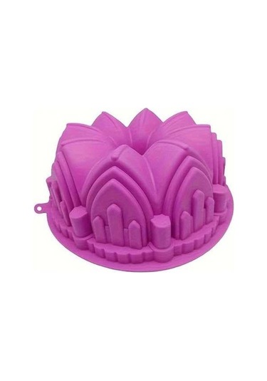 Trendooze Gaojunshop01 Mor Kale Taçlı Silikon Kek Kalıbı, Şık Dıy Çikolata Kek