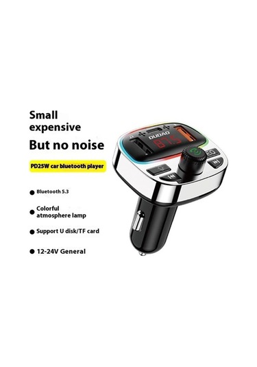 Dancemonkey Dudao R2pro+ Renkli Işık Bluetooth Araç Kiti, Eller Serbest Arama, Mp3 Çalar Pd Tip-c, Çift Usb Şarj Cihazı