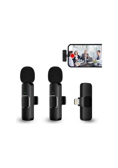 K9 İphone Uyumlu Lightning Kablosuz Tak Çalıştır Yaka Mikrofonu