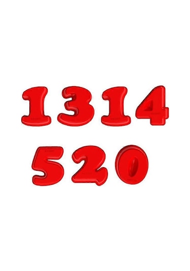 5 Adet Gıda Sınıfı Silikon Kek Kalıbı Dijital Çikolata Bisküvi Pişirme Kalıbı, Özellikler: Sayı 0 Çok Renkli