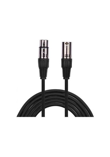 Fortunelane Muslady C2223 3 Pin Xlr Ses Kablosu, 5 Metre, Siyah, Hafif Demlenmiş Ses İletimi