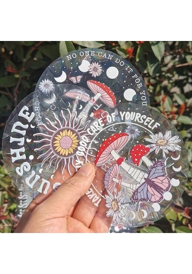 Şık Pencere Çok Renkli Şeffaf Etiket Rahat Dokunmatik Desen G Diğer