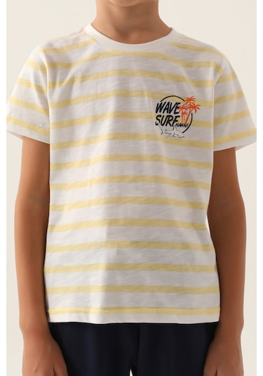 Rolypoly Wave Surf Krem Erkek Çocuk Bermuda Takım 5274-42957 Krem