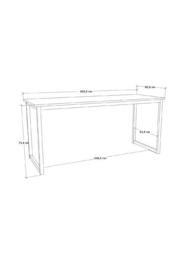 Ceramical 160 Cm Çalışma Masası - Beyaz Beyaz