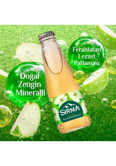 Sırma C Vitaminli Elma Aromalı Doğal Maden Suyu 200 Ml X 24 Adet