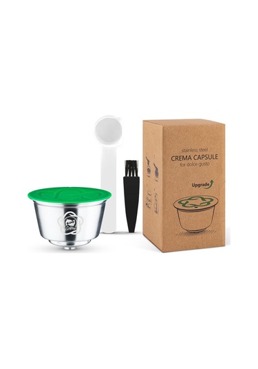 Lemestar Dolce Gusto Kahve Makinesi İçin Tekrarlı Kullandırılabilir Çelik Kapsül + Manuel Kahve Değirmeni 20ml - Ev Kullanıma Uygun, Kaliteli Malzeme Manuel Değirmen