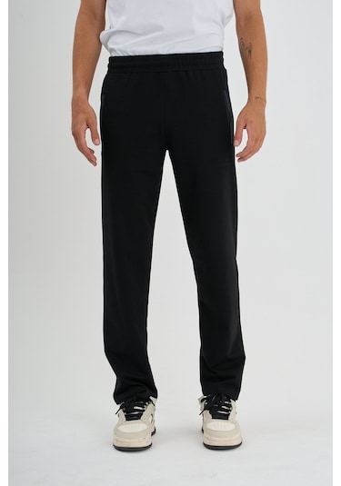 Shooter Sportswear Erkek Antrasit Eşofman Altı Nefes Alabilir Regular Kalıp Lastikli Ayarlanabilir Bel Siyah