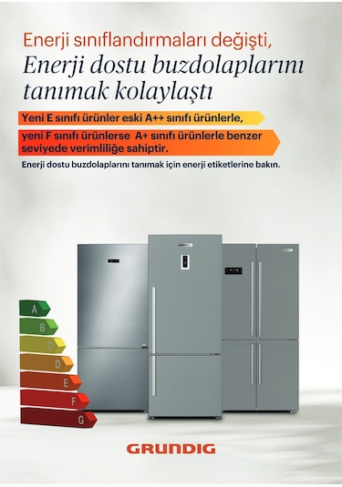 Grundig GSND 6384 S 580 L Gardırop Tipi Buzdolabı