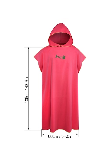 Yetişkinler İçin Sörf Panço Değişen Havlu Çabuk Kuruyan Bornoz Başlıklı Mikrofiber Plaj Battaniyesi Banyo Yüzme Havlusu Koyu Mavi Lacivert