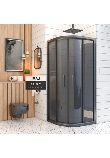 İmaj Banyo Troy Oval Duşakabin Siyah