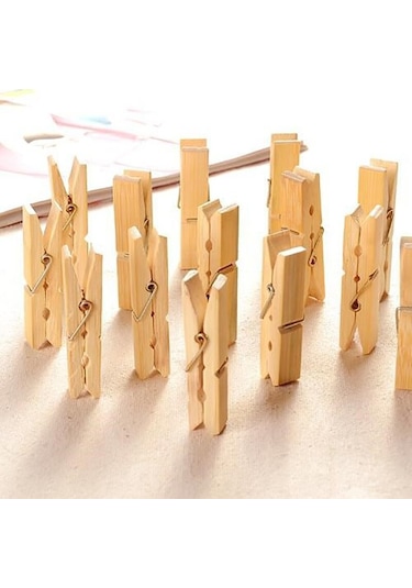 20 Adet Doğal Bambu Elbise Peg Aile Ahşap Çorap Yatak Çarşafı Rüzgar Geçirmez Pimleri Zanaat Ev Klipleri Kelepçe Ev Clothespins