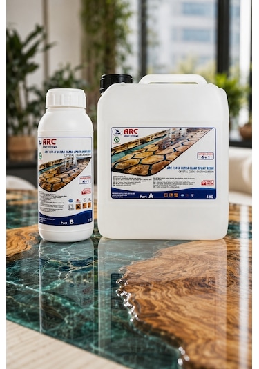 Arc 150 Ultra Şeffaf Döküm Tipi -parlak Epoksi Reçine-5 Kg set