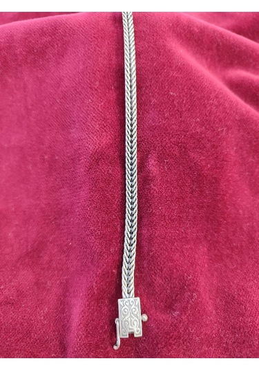 Modagümüşevi Hasır Örgülü Gümüş Erkek Bileklik