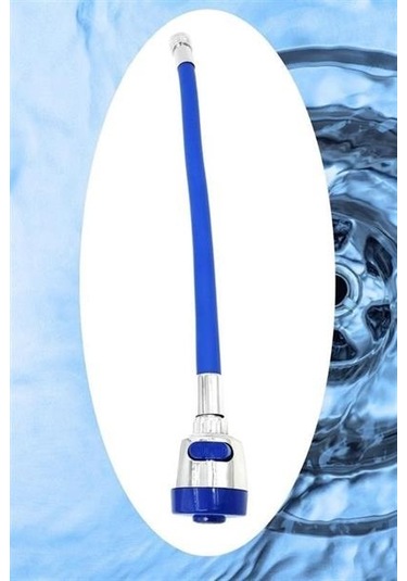 Buffer Oynar Başlıklı Tasarruflu Kubar Musluk Borusu Ve Başlığı Mavi