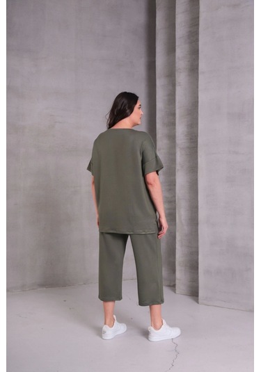 Önü Çimalı Takım Haki Yeşil Haki - Yeşil