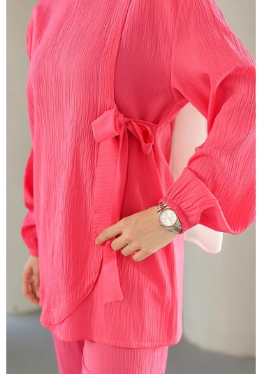 Bağlama Detaylı Takım Fuşya Fuşya