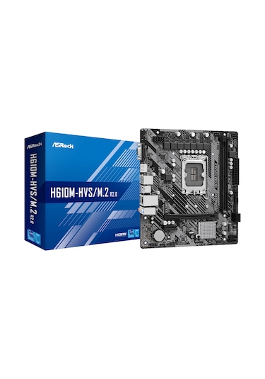 Asrock H610M-HVS/M.2 R2.0 Intel H610 3200 MHz DDR4 Soket 1700 mATX Anakart