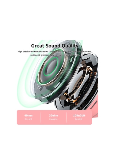 Mor Renkli Bluetooth 5.0 Işıyan Kedi Kulaklıkları