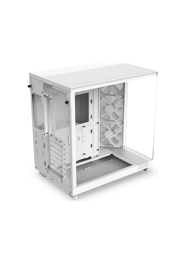 Nzxt H6 Flow CC-H61FW-R1 RGB 3 x 120 MM Atx Oyuncu Kasa Beyaz