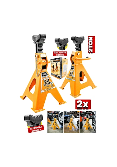 Staxx Sehbalı Kriko Standı 2 Adet 2 Ton Sehba Tip Kriko 4 Ayaklı