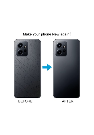 Cbtx Xiaomi Redmi 12 4g Cam Malzeme Pil Arka Kapağı Uyumlu Siyah