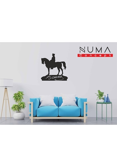 Numa Concept Atatürk Imzalı - Atatürk Silüet Lazer Kesim Ahşap Ta