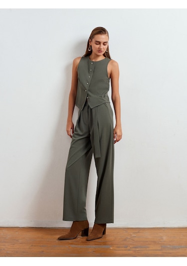 Dilvin 50528 Pens Detaylı Yelek-çağla Çağla