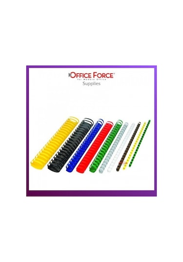 Office Force 28 Mm Kırmızı Plastik Spiral Cilt Malzemesi 50'Li