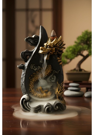 Dragon Zen Tütsülük Backflow Tütsü Şelalesi Mistik Meditasyon Dekoru