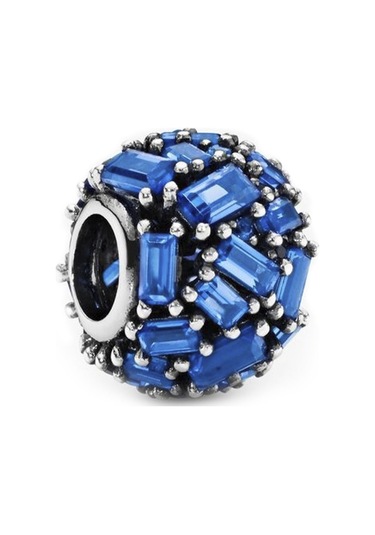 Nur Silver Pave Baget Taşlı Gümüş Charm Nur-bl12403