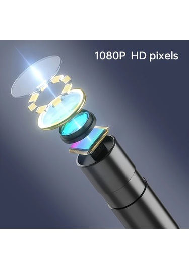 Xuweiwei Inskam 4.3 Ips Lcd Endoskop Kamera Turuncu Tek Lens 8mm 1m 1080p Video Ip67 Su Gecirmez 8 Led Usb Sarj Otomotiv Tesisat Ev Kontrolleri