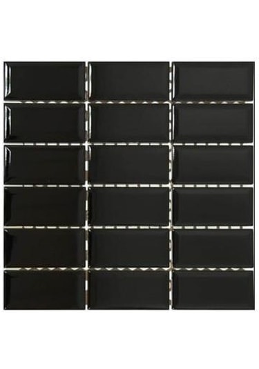 VitrA 5x10 Metro Tiles Mozaik Siyah Parlak Mozaik Duvar Karosu K5