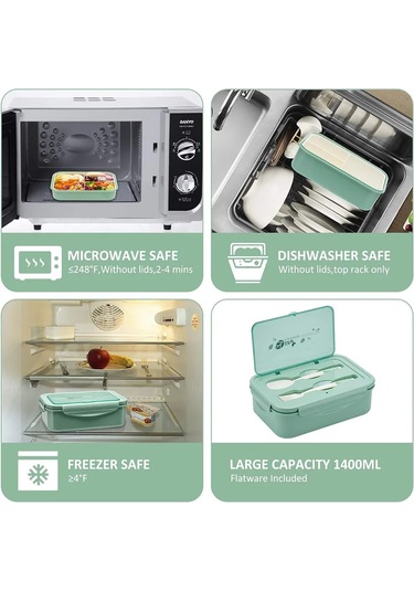 1400 Ml'lik Öğle Yemeği Kutusu A MAvi