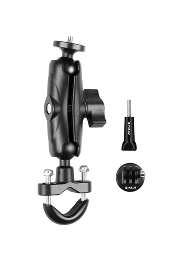 Geeroyoo Motor Gücü Ve Bisiklet Gövdesi İçin Hareketli Kamera Tutucu - 360 Döner Çift Top Başlı - 3,6cm Çaplı Çubuklara Uyumlu - Siyah Abs Malzeme