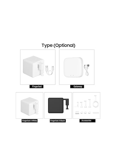 Geekyou Fingerbot Akıllı Robot Parçaları Seti: 5 Adet Değiştirilebilir Kollü + 2 Yastık Blok + 10 Çift Taraflı Bant