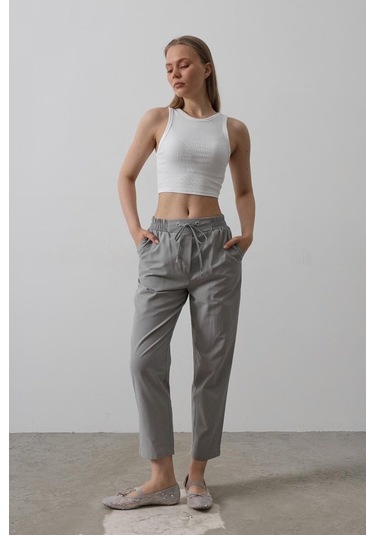 Modasize Pantolon - Gri Gri