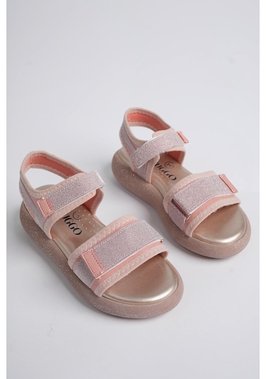 Muggo Cruz Garantili Günlük Ortopedik Hafif Taban Simli Ve Cırtlı Kız Çocuk Sandalet 001